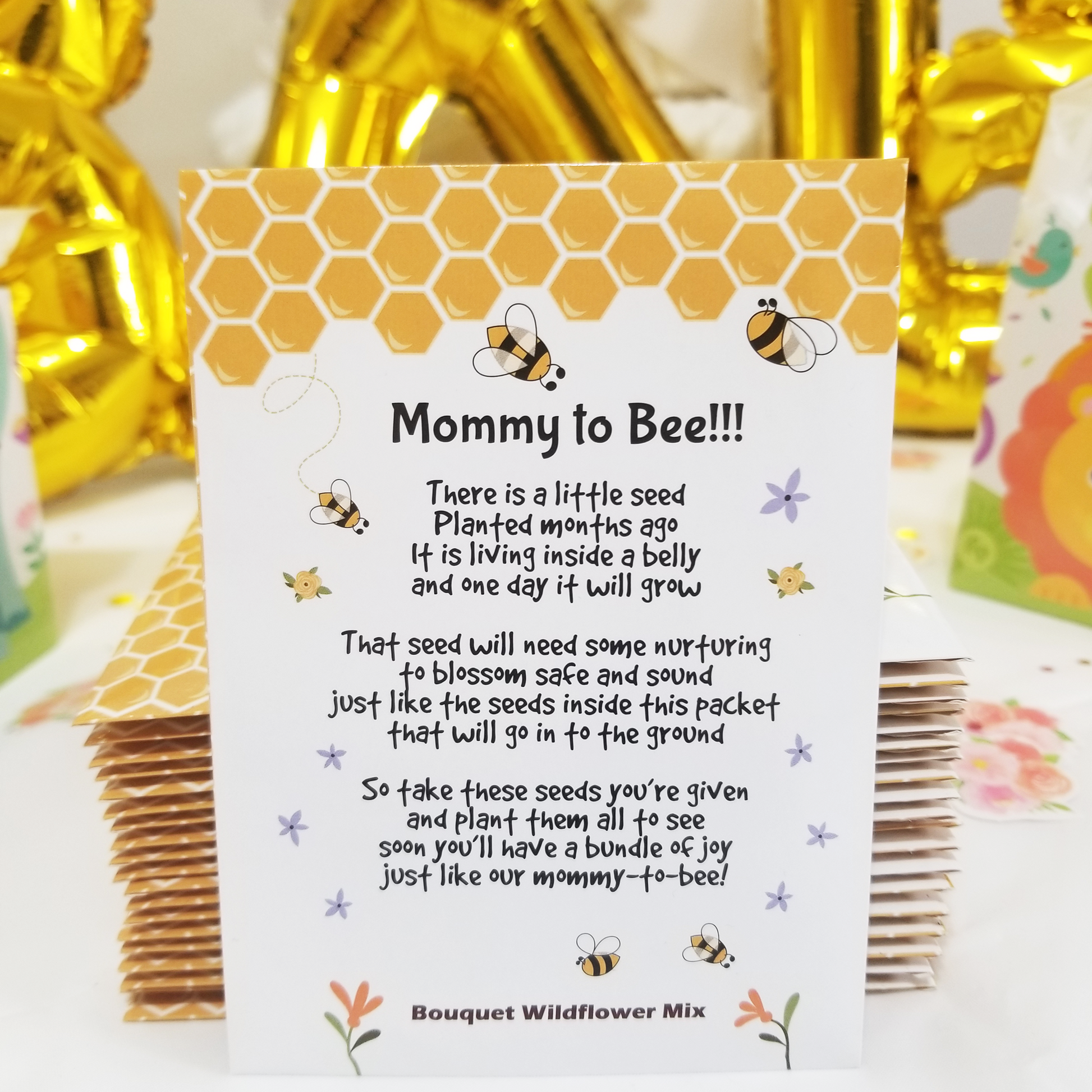 wildflower seed party favor Mommy to Bee Seed Packets